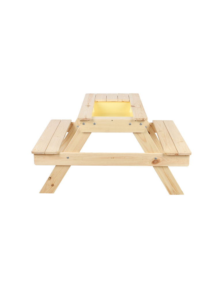 Art. Ogrodowe - Stół piknikowy z pojemnikiem i pokrywą SPD/80cm - Naturalny - product b2b.wamar.biz 3