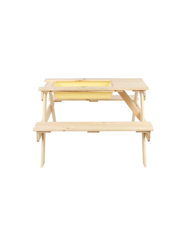 Art. Ogrodowe - Stół piknikowy z pojemnikiem i pokrywą SPD/80cm - Naturalny - product b2b.wamar.biz 4