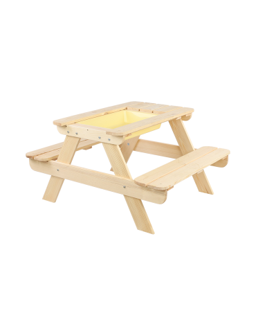 Art. Ogrodowe - Stół piknikowy z pojemnikiem i pokrywą SPD/80cm - Naturalny - product 6