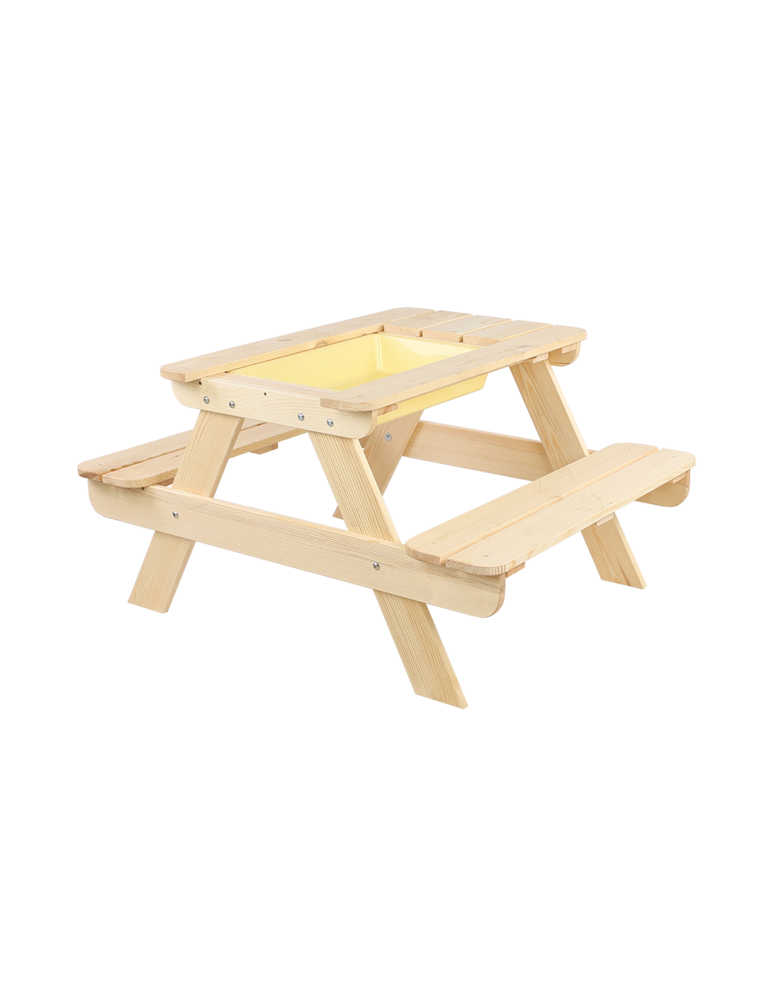 Art. Ogrodowe - Stół piknikowy z pojemnikiem i pokrywą SPD/80cm - Naturalny - product b2b.wamar.biz 6