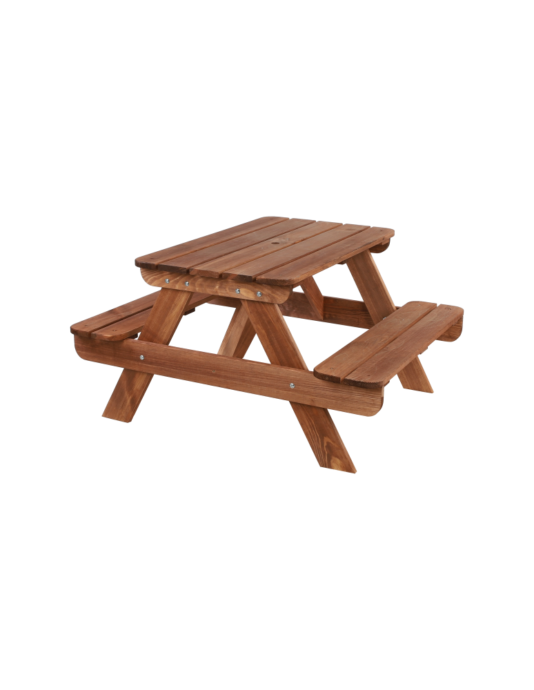 Art. Ogrodowe - Stół piknikowy z otworem na parasol SPD/80cm - Brązowy - product b2b.wamar.biz 6