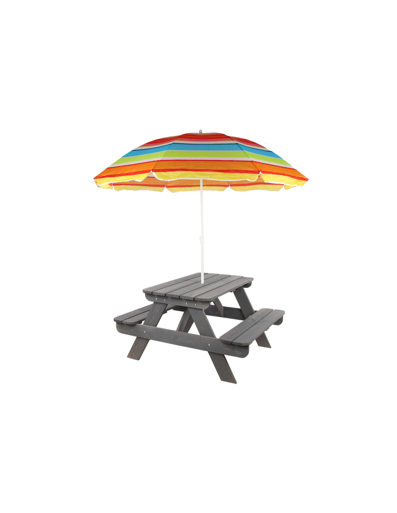 Art. Ogrodowe - Stół piknikowy z otworem na parasol SPD/80cm - Szary - product b2b.wamar.biz 6