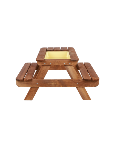 Art. Ogrodowe - Stół piknikowy z pojemnikiem i pokrywą SPD/80cm - Brązowy - product 6