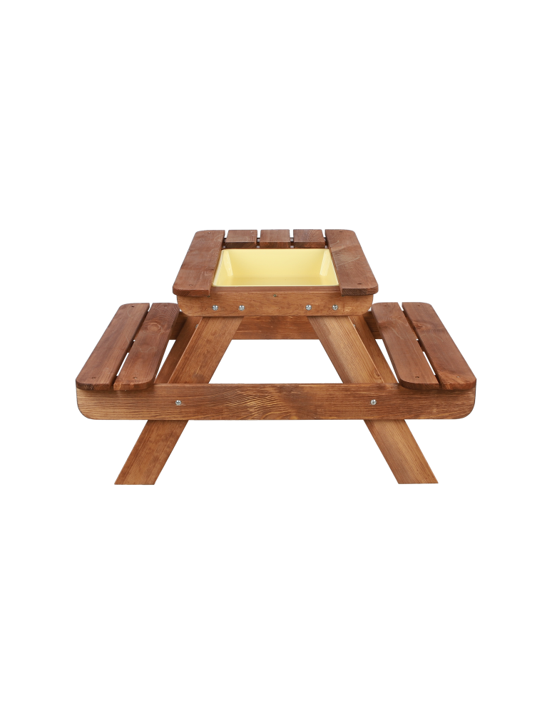 Art. Ogrodowe - Stół piknikowy z pojemnikiem i pokrywą SPD/80cm - Brązowy - product b2b.wamar.biz 6