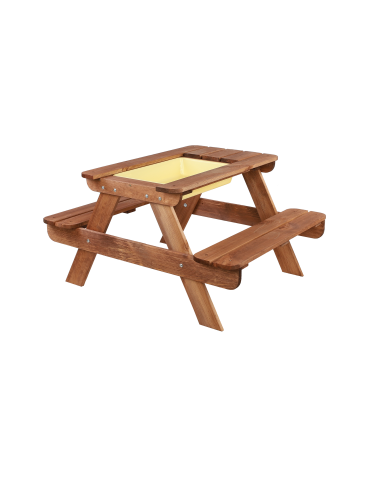 Art. Ogrodowe - Stół piknikowy z pojemnikiem i pokrywą SPD/80cm - Brązowy - product 7