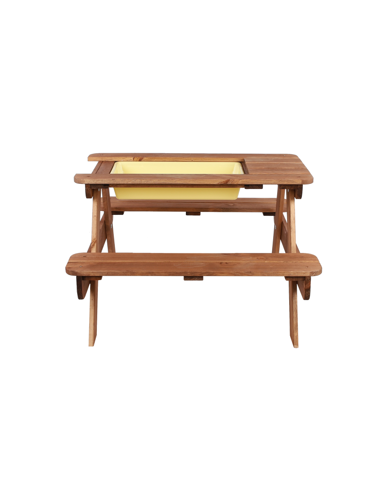 Art. Ogrodowe - Stół piknikowy z pojemnikiem i pokrywą SPD/80cm - Brązowy - product b2b.wamar.biz 8