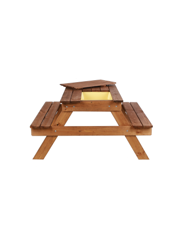 Art. Ogrodowe - Stół piknikowy z pojemnikiem i pokrywą SPD/80cm - Brązowy - product 5