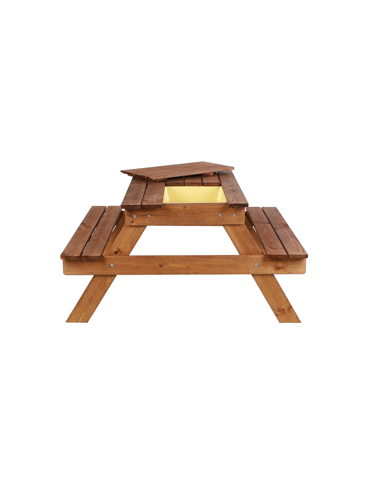 Art. Ogrodowe - Stół piknikowy z pojemnikiem i pokrywą SPD/80cm - Brązowy - product b2b.wamar.biz 5