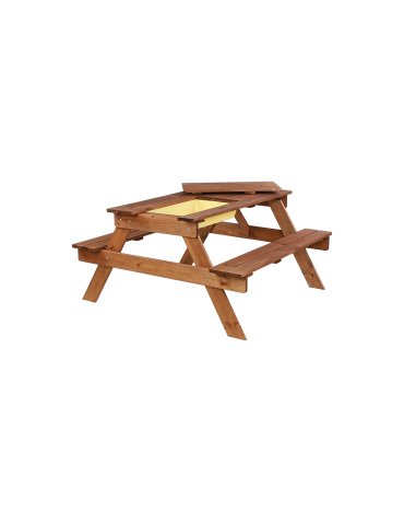 Stół piknikowy z pojemnikiem i pokrywą SPD/80cm - Brązowy - product 2