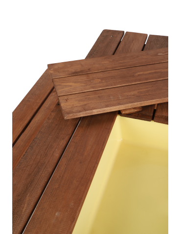 Art. Ogrodowe - Stół piknikowy z pojemnikiem i pokrywą SPD/80cm - Brązowy - product 9