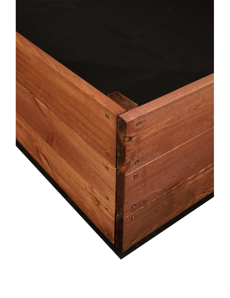 Grządki i Warzywniaki - Duża skrzynia ogrodowa ZP06 /27x163x80 cm/ Brązowa - product b2b.wamar.biz 4