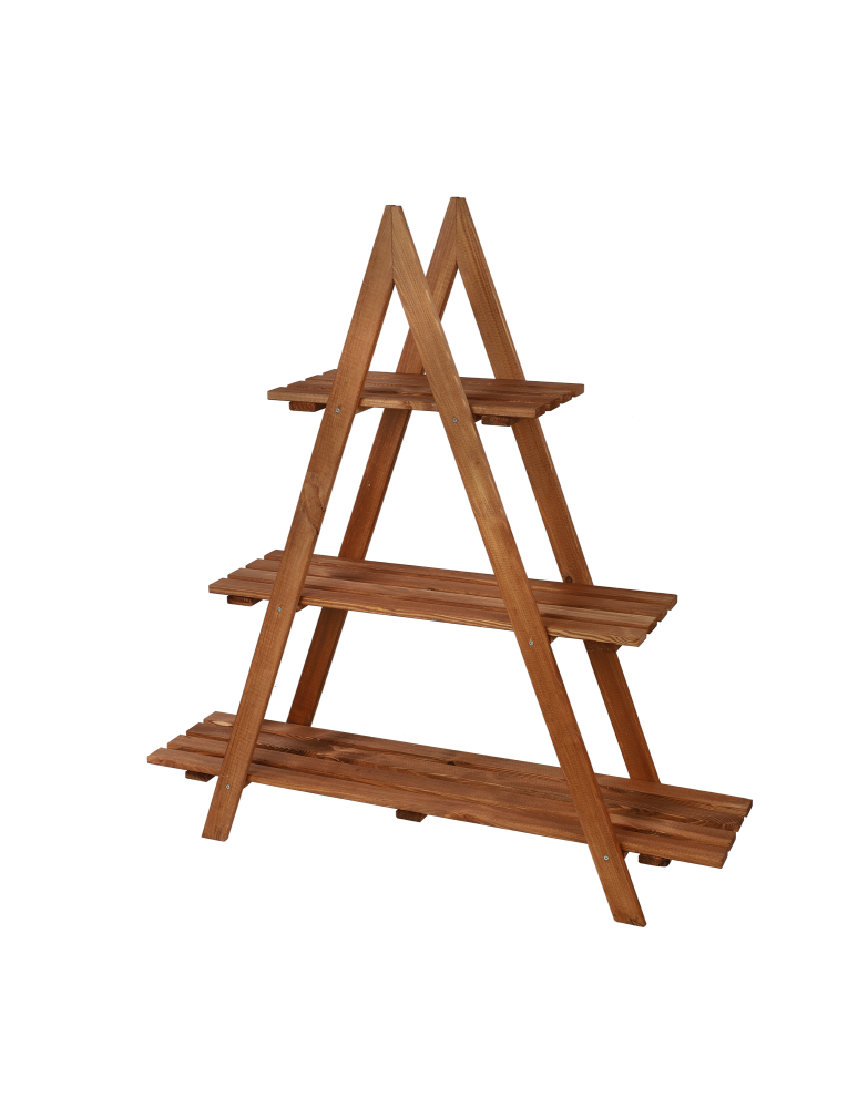 Kwietniki - Drewniany Kwietnik 107x101x26 cm – RP/ 3- poziomowy/ Brązowy - product b2b.wamar.biz 2