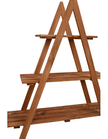 Kwietniki - Drewniany Kwietnik 107x101x26 cm – RP/ 3- poziomowy/ Brązowy - product 4