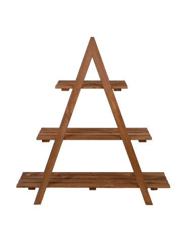 Kwietniki - Drewniany Kwietnik 107x101x26 cm – RP/ 3- poziomowy/ Brązowy - product 9