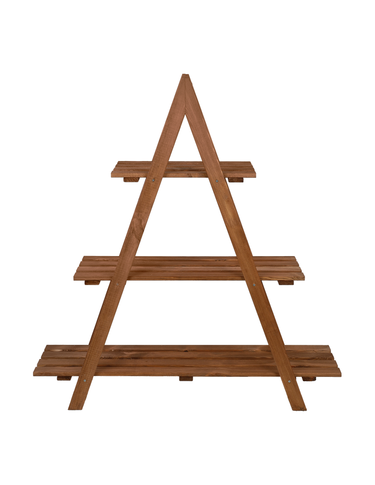 Kwietniki - Drewniany Kwietnik 107x101x26 cm – RP/ 3- poziomowy/ Brązowy - product b2b.wamar.biz 9