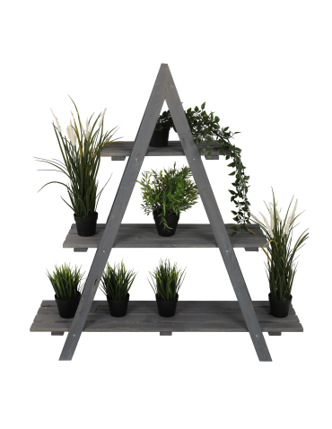 Drewniany Kwietnik 107x101x26 cm – RP/  3- poziomowy/ Szary - product 2