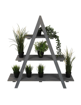 Drewniany Kwietnik 107x101x26 cm – RP/ 3- poziomowy/ Szary - product 2