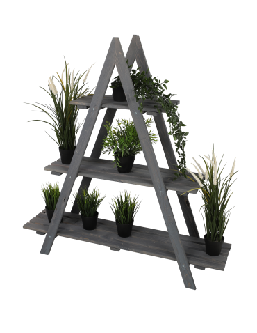 Kwietniki - Drewniany Kwietnik 107x101x26 cm – RP/ 3- poziomowy/ Szary - product 4