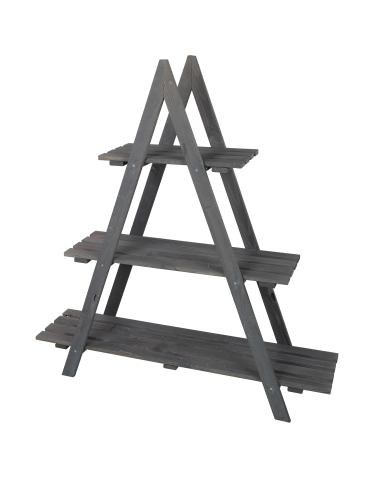 Kwietniki - Drewniany Kwietnik 107x101x26 cm – RP/ 3- poziomowy/ Szary - product 6