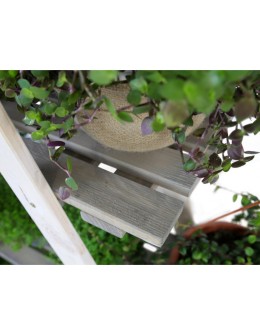 Drewniany Kwietnik 107x101x26 cm – RP/ 3- poziomowy/ Biało-Szary - product 2