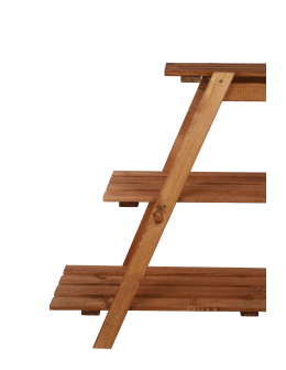 Drewniany Kwietnik 79x101x26 cm – RP/ 3- poziomowy/ Brązowy - product 2