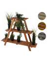 Drewniany Kwietnik 79x101x26 cm – RP/  3- poziomowy/ Brązowy
