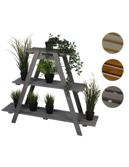 Drewniany Kwietnik 79x101x26 cm – RP/ 3- poziomowy/ Szary