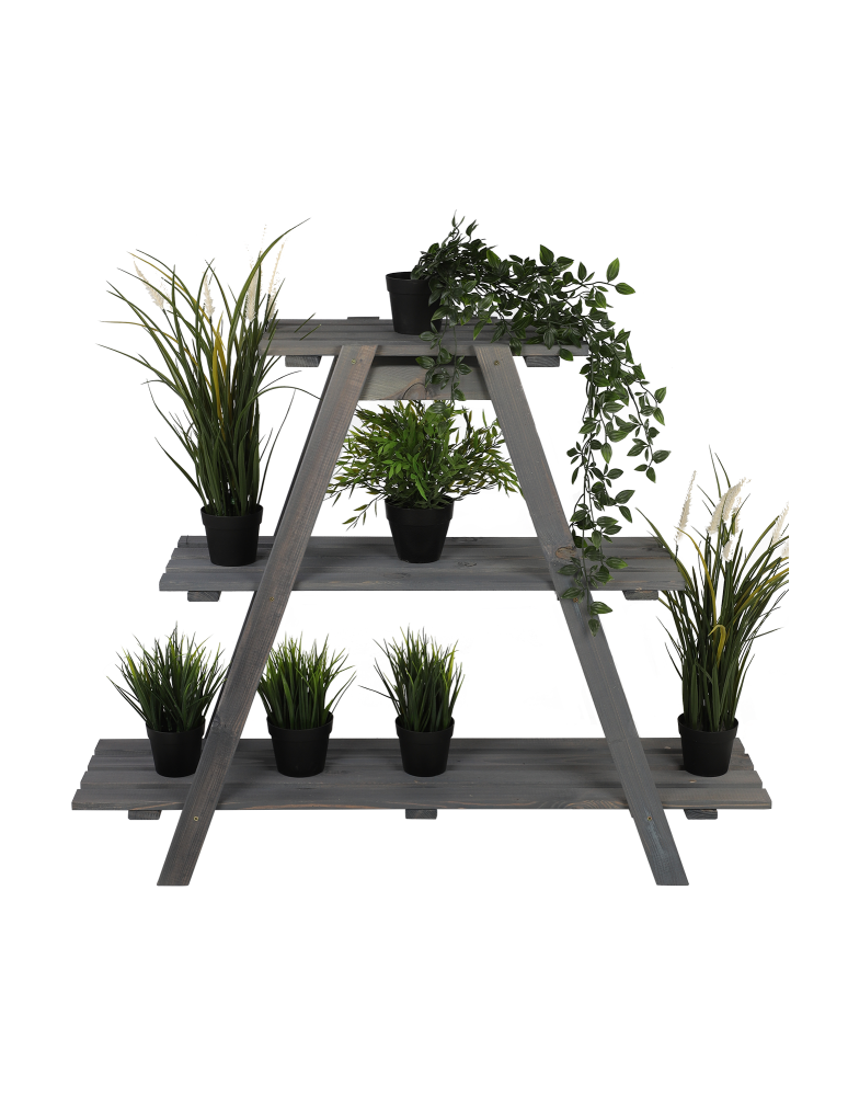 Kwietniki - Drewniany Kwietnik 79x101x26 cm – RP/ 3- poziomowy/ Szary - produkt b2b.wamar.biz 3