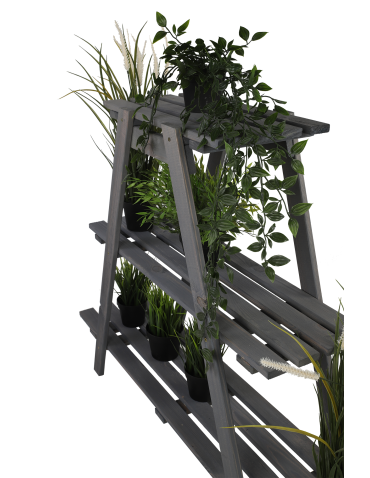 Drewniany Kwietnik 79x101x26 cm – RP/  3- poziomowy/ Szary - produkt 2