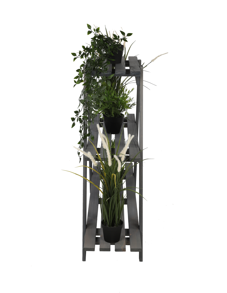 Kwietniki - Drewniany Kwietnik 79x101x26 cm – RP/ 3- poziomowy/ Szary - produkt b2b.wamar.biz 5