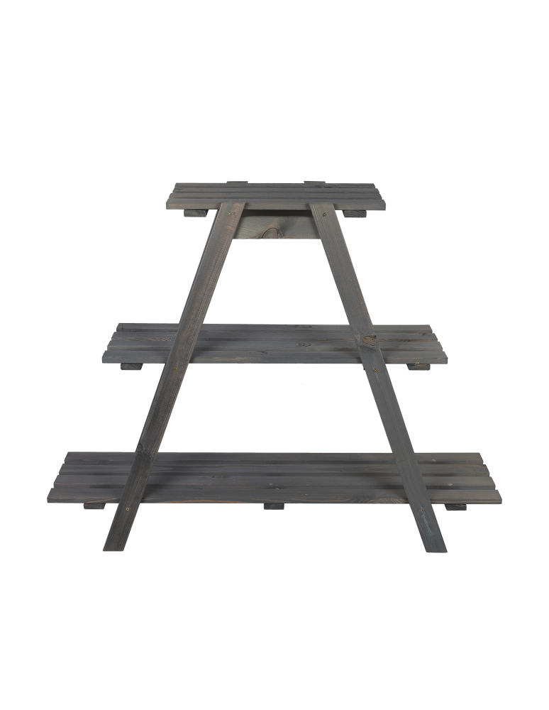 Kwietniki - Drewniany Kwietnik 79x101x26 cm – RP/ 3- poziomowy/ Szary - produkt b2b.wamar.biz 6