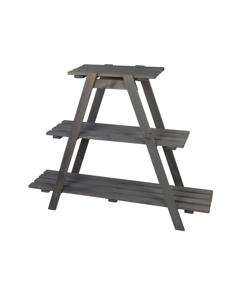 Kwietniki - Drewniany Kwietnik 79x101x26 cm – RP/ 3- poziomowy/ Szary - produkt b2b.wamar.biz 7