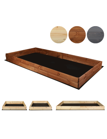 Wielka skrzynia ogrodowa ZP06 /18x237x117 cm/ Brązowa