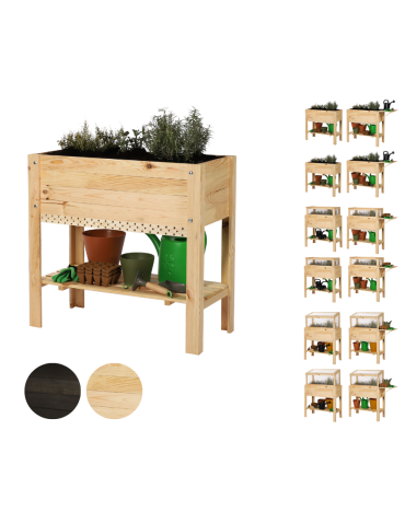 Ziołownik z półką dolną i domkiem dla owadów OBL - Naturalny