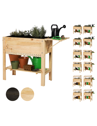 Ziołownik z półką dolną/boczną i domkiem dla owadów OBL - Naturalny