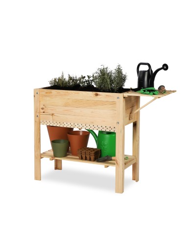 Miniszklarnie i Inspekty - Ziołownik z półką dolną/boczną i domkiem dla owadów OBL - Naturalny - product 3