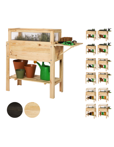 Miniszklarnia z półką dolną i boczną OBL - Naturalna