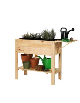 Ziołownik na nóżkach z półką dolną i boczną OBL - Naturalny - product 2