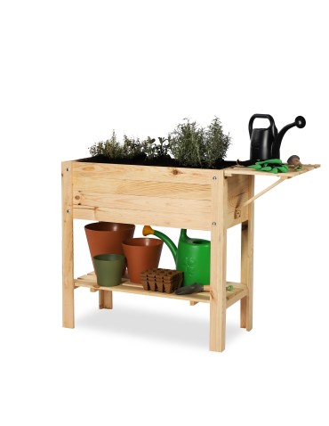 Miniszklarnie i Inspekty - Ziołownik na nóżkach z półką dolną i boczną OBL - Naturalny - product 3