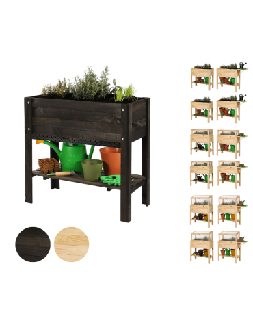 Ziołownik z półką dolną i domkiem dla owadów OBL - Czarny
