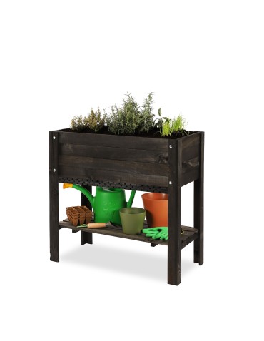 Ziołownik z półką dolną i domkiem dla owadów OBL - Czarny - product 2