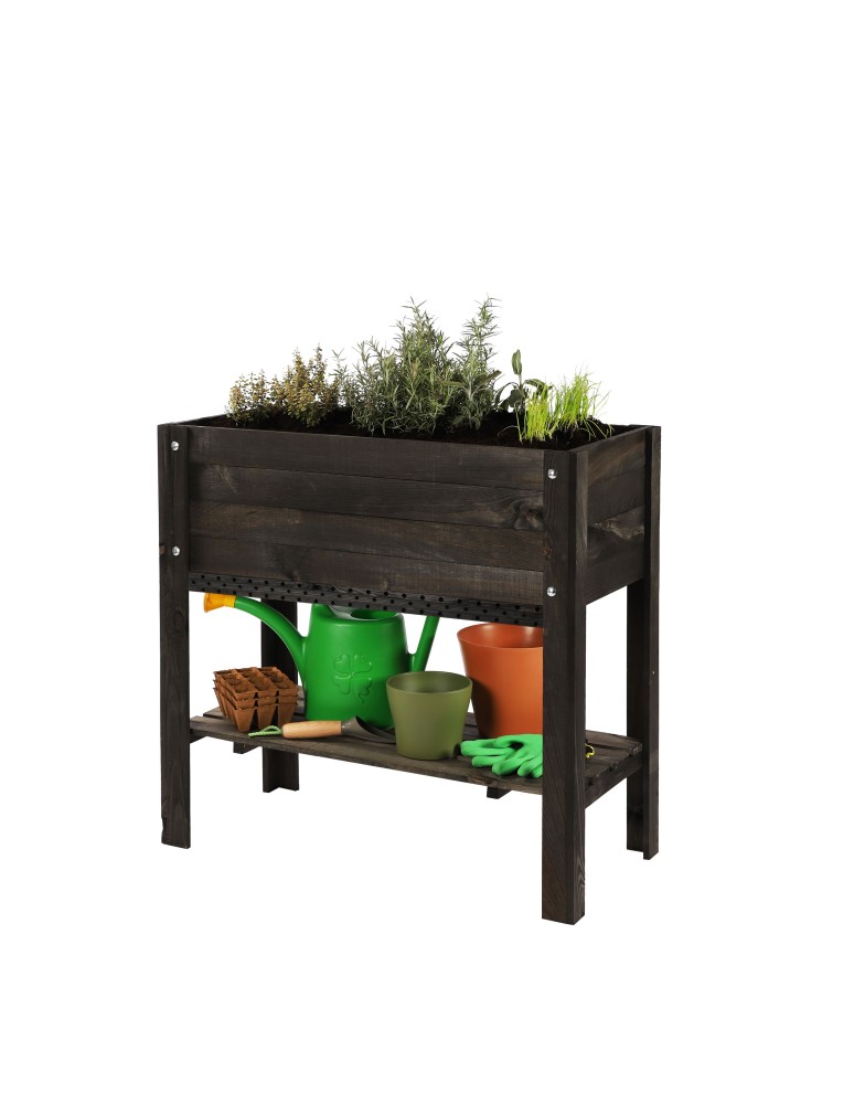 Miniszklarnie i Inspekty - Ziołownik z półką dolną i domkiem dla owadów OBL - Czarny - product b2b.wamar.biz 3