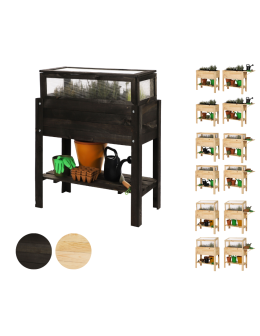 Miniszklarnia z półką dolną OBL - Czarna