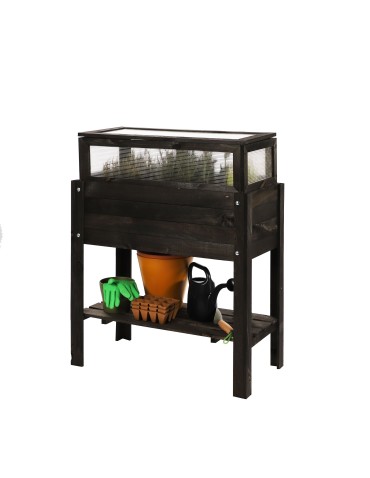 Miniszklarnie i Inspekty - Miniszklarnia z półką dolną OBL - Czarna - product 3