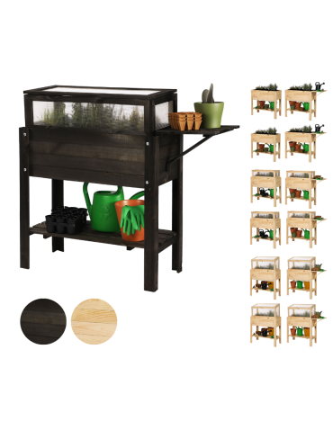 Miniszklarnia z półką dolną i boczną OBL - Czarna