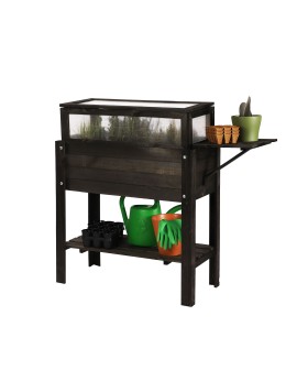 Miniszklarnia z półką dolną i boczną OBL - Czarna - product 2