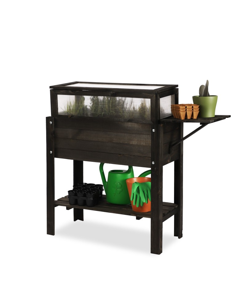 Miniszklarnie i Inspekty - Miniszklarnia z półką dolną i boczną OBL - Czarna - product b2b.wamar.biz 3