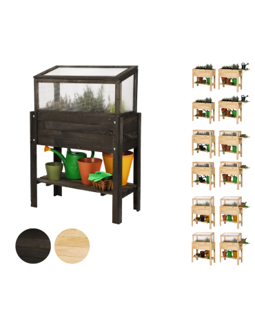 Szklarnia na nóżkach z półką dolną OBL - Czarna