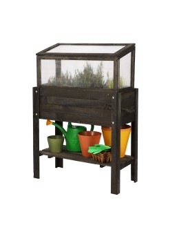 Szklarnia na nóżkach z półką dolną OBL - Czarna - product 2