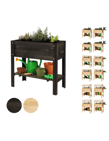 Ziołownik na nóżkach z półką dolną OBL - Czarny